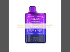 15 رنگ دستگاه سیگارهای الکترونیکی قابل استفاده مجدد بخاری قابل شارژ با باتری 650 میلی آمپر و 22000 پف